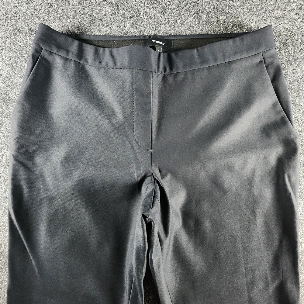 Theory Thaniel Neoteric Black Slim Fit Stretch Ankle Pants Size 4 I077201R - Picture 2 of 9